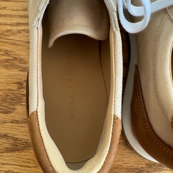 Dear Frances Beige and Brown Lace-Up Sneakers - Picture 5 of 7